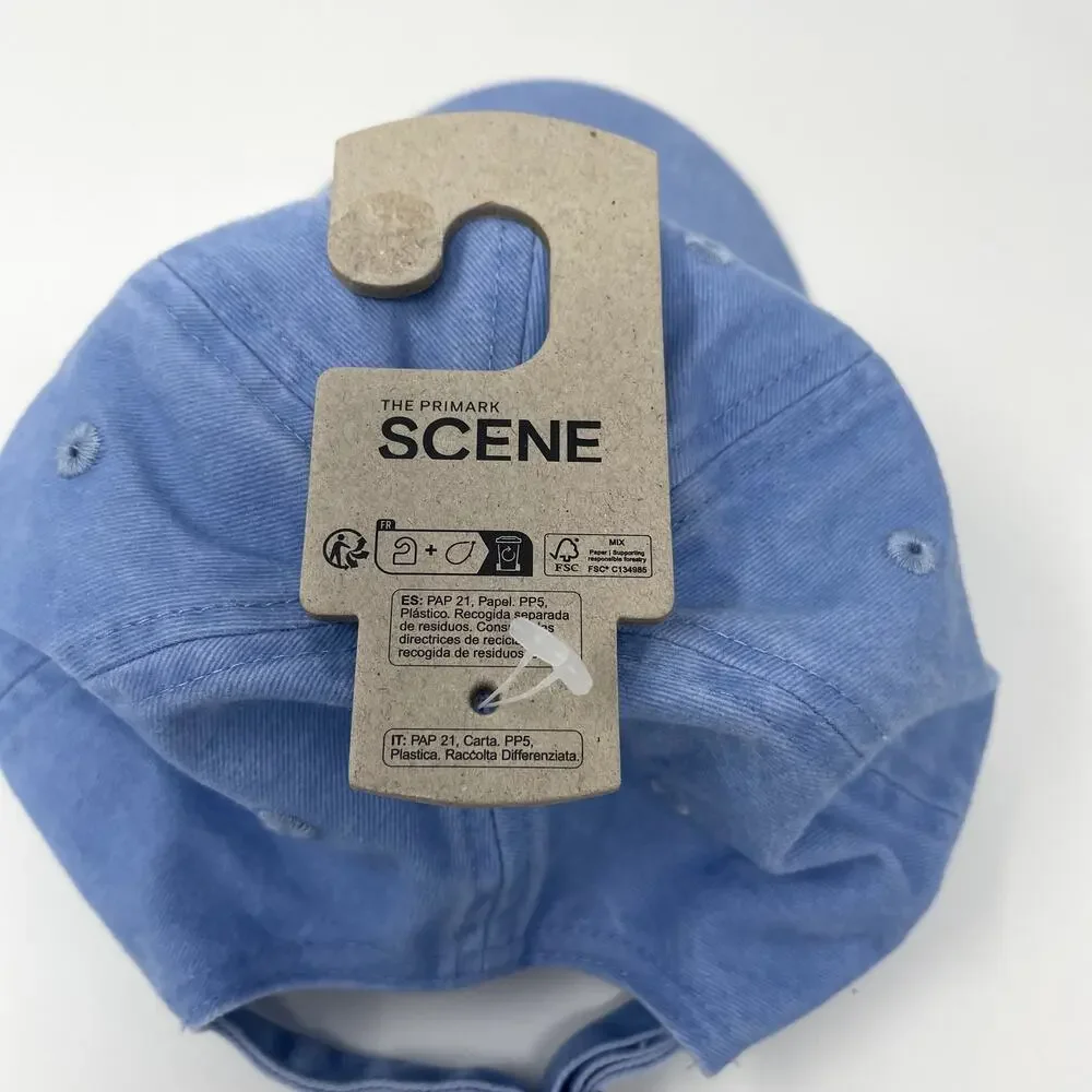 Primark Book Club Hat Baseball Cap Blue New with Tags 100% Cotton
